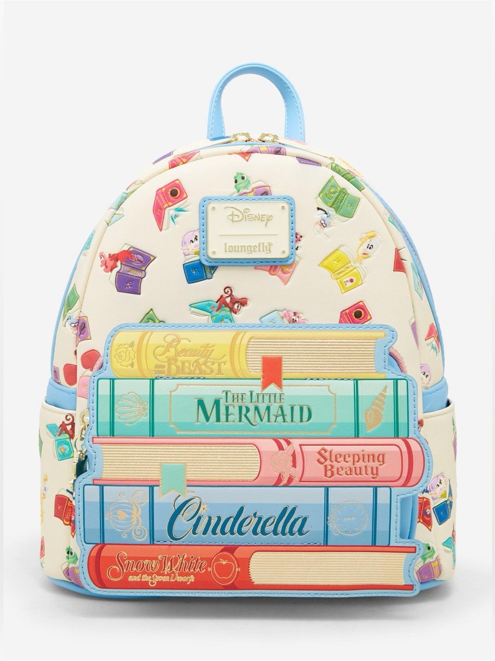 Loungefly Disney Princess Books Mini Backpack girly colorful characters vibrant